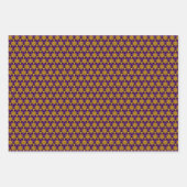 ラッピング紙セット – 紫と金ゴールドのトークトラ ラッピングペーパーシート (正面3)