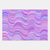 ラッピング紙セット – 紫色のカーブ ラッピングペーパーシート (正面3)