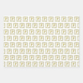 ラッピング紙セット – Monogram P - Celtic Dragon ラッピングペーパーシート (正面3)