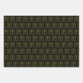 ラッピング紙セット – Monogram P - Celtic Dragon ラッピングペーパーシート (正面)