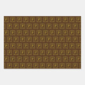 ラッピング紙セット – Monogram P - Celtic Dragon ラッピングペーパーシート (正面3)