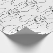 ラッピング紙ダックシュンドヘッド、アートスケッチ ラッピングペーパー (角)