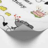 ラッピング紙チーズムーシーキスハッピーバースデー ラッピングペーパー (角)