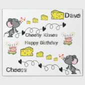 ラッピング紙チーズムーシーキスハッピーバースデー ラッピングペーパー (フラット)