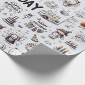 ラッピング紙ハッピーバースデー ラッピングペーパー (角)