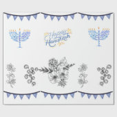 ラッピング紙ハヌカーモダンミニマリスト ラッピングペーパー (フラット)