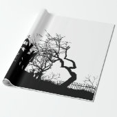 ラッピング紙ハロウィングラフィック幽霊のよく出るハウス ラッピングペーパー (アンロールド)