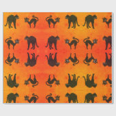 ラッピング紙ハロウィン猫 ラッピングペーパー (フラット)