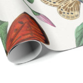 ラッピング紙バタフライヴィンテージイラストレーション ラッピングペーパー (ロールコーナー)