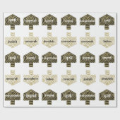 ラッピング紙パーソナライズされた「Dreidells/金ゴールド、黒」 ラッピングペーパー (フラット)