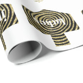 ラッピング紙パーソナライズされた「Dreidells/金ゴールド、黒」 ラッピングペーパー (ロールコーナー)