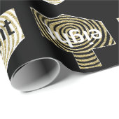 ラッピング紙パーソナライズされた「Dreidells/金ゴールド、黒」 ラッピングペーパー (ロールコーナー)