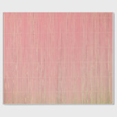 ラッピング紙ピンクと退色した緑のストライプ ラッピングペーパー (フラット)