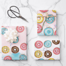 ラッピング紙フラットシートセットの3日の誕生日 ラッピングペーパーシート