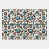 ラッピング紙フラットシートセット3のクリスマス ラッピングペーパーシート (正面)