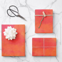 ラッピング紙フラットシートセット3の抽象芸術赤