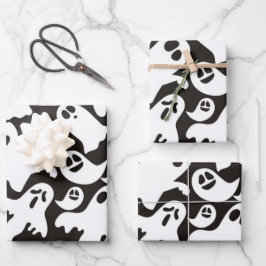 ラッピング紙フラットシートセット3ハロウィンテーマ ラッピングペーパーシート