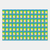 ラッピング紙フラットシートセット3緑 ラッピングペーパーシート (正面2)