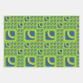 ラッピング紙フラットシートセット3緑 ラッピングペーパーシート (正面)