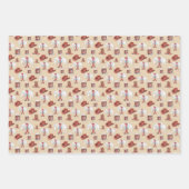 ラッピング紙フラットシートセット3西テーマ ラッピングペーパーシート (正面)