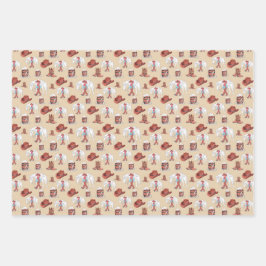 ラッピング紙フラットシートセット3西テーマ ラッピングペーパーシート