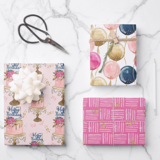 ラッピング紙フラットシートセット3 ラッピングペーパーシート (正面)