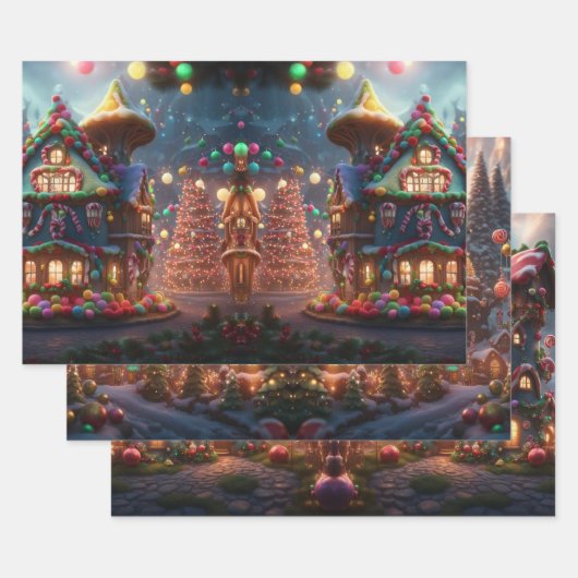 ラッピング紙フラットシートセット3 ラッピングペーパーシート (セット)