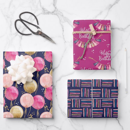 ラッピング紙フラットシートセット3 ラッピングペーパーシート (正面)