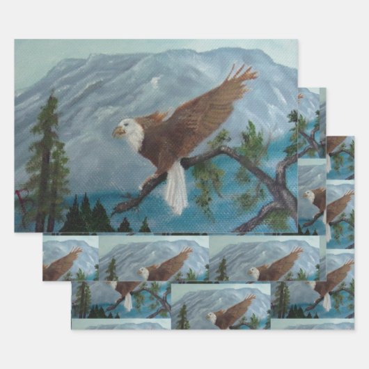 ラッピング紙フラットシートセット3/Bald Eagle Set ラッピングペーパーシート (セット)