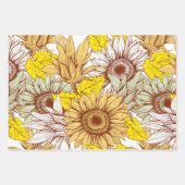 ラッピング紙フラットシート3ひまわり ラッピングペーパーシート (正面3)