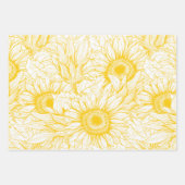 ラッピング紙フラットシート3ひまわり ラッピングペーパーシート (正面2)