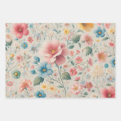 ラッピング紙フロレアル ラッピングペーパーシート (正面3)