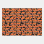 ラッピング紙ブラックパプルとオレンジセット3 ラッピングペーパーシート (正面2)