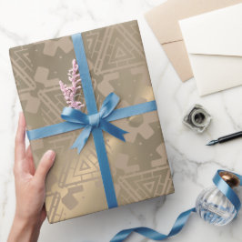 ラッピング紙モダンパターンのNacre Metallic ラッピングペーパー