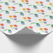 ラッピング紙モダン水彩ワイルドフラワー ラッピングペーパー (角)