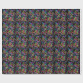 ラッピング紙レインボー花火大会 ラッピングペーパー (フラット)