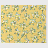 ラッピング紙レモン柑橘類1歳の誕生日。 ラッピングペーパー (フラット)