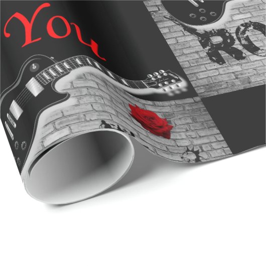 ラッピング紙ロック音楽 ラッピングペーパー (ロールコーナー)