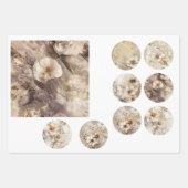 ラッピング紙ヴィンテージフローララウンド&タイル樹脂 ラッピングペーパーシート (正面2)