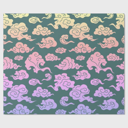 ラッピング紙中国の雲パターン ラッピングペーパー (フラット)