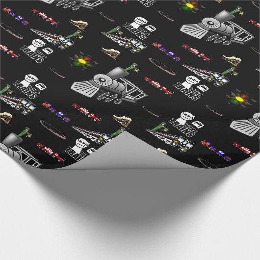 ラッピング紙列車 ラッピングペーパー (角)