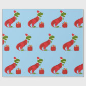 ラッピング紙恐竜SANTA ラッピングペーパー (フラット)