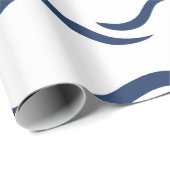 ラッピング紙日本のネイビーブルー波模様 ラッピングペーパー (ロールコーナー)