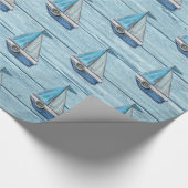 ラッピング紙流木ビーチヨットデザイン ラッピングペーパー (角)