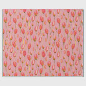 ラッピング紙王室のピンクチューリパン ラッピングペーパー (フラット)