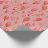 ラッピング紙王室のピンクチューリパン ラッピングペーパー (角)