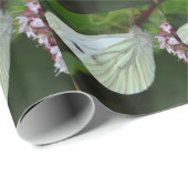 ラッピング紙白い蝶 ラッピングペーパー (ロールコーナー)