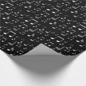 ラッピング紙白黒の楽譜 ラッピングペーパー (角)