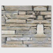 ラッピング紙石壁おもしろい ラッピングペーパー (フラット)