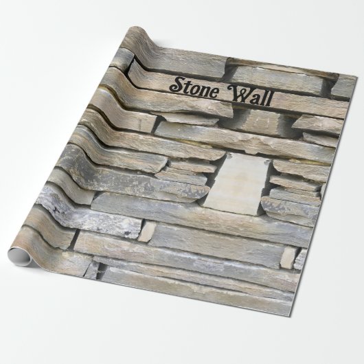 ラッピング紙石壁おもしろい ラッピングペーパー (アンロールド)